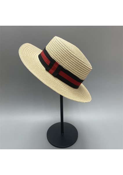 Güneşten Korunma Hasır Şapka Güneş Şapkası Büyük Kenarlı Şapka (Yurt Dışından)