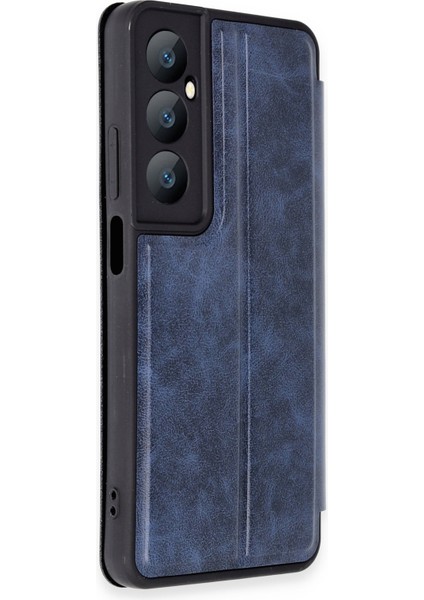 Realme C65 Kılıf Flip Cover - Lacivert 13