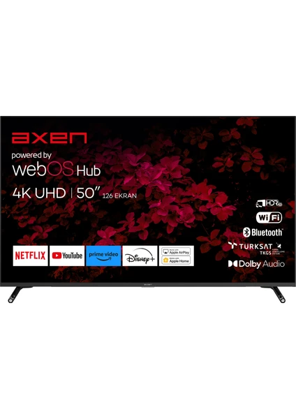 AX50FIL242 50" 127 Ekran Uydu Alıcılı 4K Ultra HD Smart LED TV