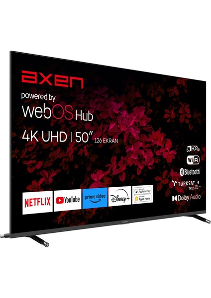 AX50FIL242 50" 127 Ekran Uydu Alıcılı 4K Ultra HD Smart LED TV