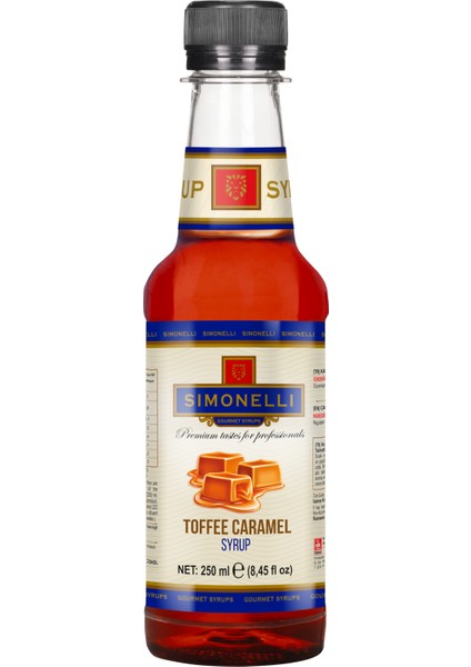 3'lü Şurup Seti (Toffee Karamel + Çikolata+ Vanilya) Kahve ve Kokteyl Şurubu 3X250ML