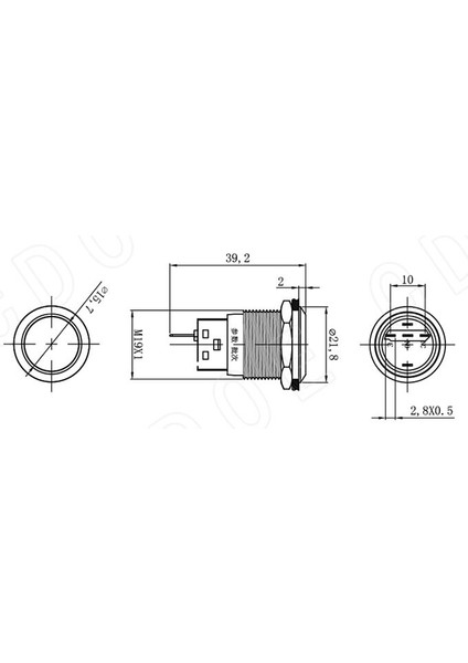 19MM Metal Buton Paslanmaz Çelik 1no/1nc CD65BS fiyatları