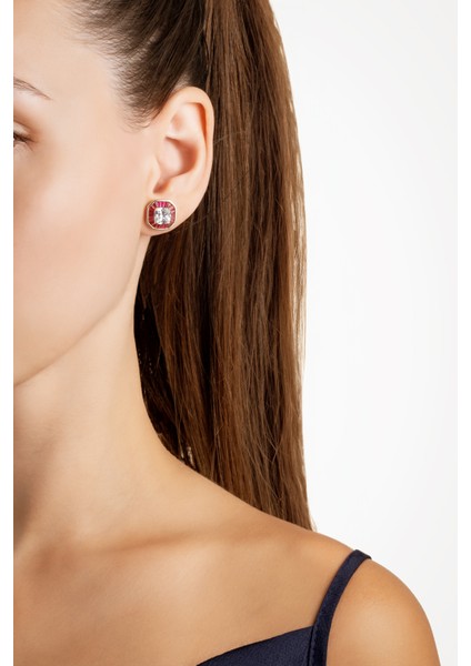 Baget Taşlı 18 Ayar Beyaz Altın Kaplama Gümüş Küpe fiyatları