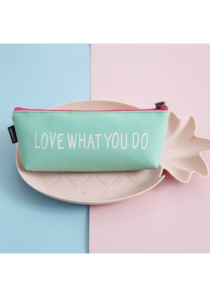 Ilkokul Ortaokul Öğrencileri Taşınabilir Fermuarlı Saklama Pu Deri Küçük Üçgen Kalem Kutusu (Yurt Dışından)