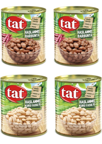 Haşlanmış Kuru Fasulye ve Barbunya 800 gr x 4 Adet Karma Paket