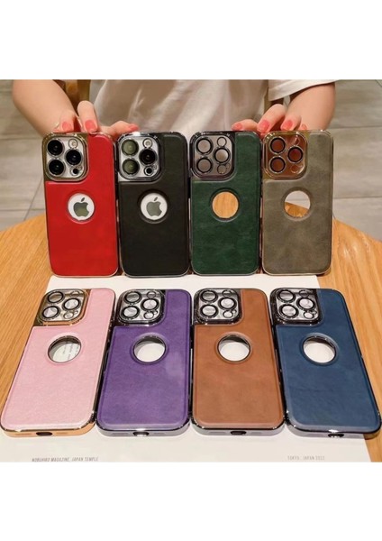 Apple iPhone 12 Uyumlu Delux Serisi Kamera Korumalı Deri Desenli Premium Telefon Kılıf fırsatları