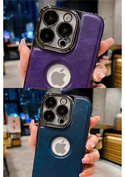 Apple iPhone 14 Pro Uyumlu Delux Serisi Kamera Korumalı Deri Desenli Premium Telefon Kılıf