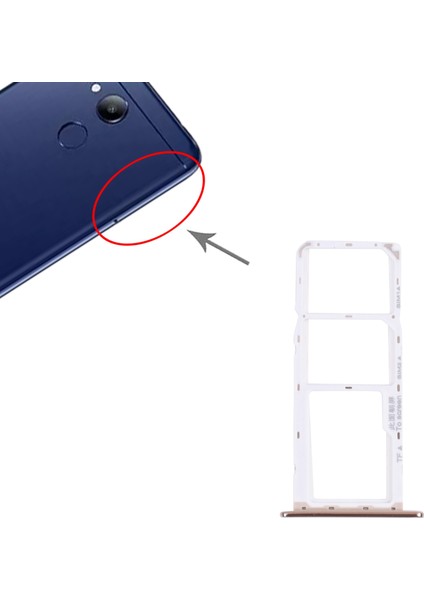 Honor 7A Pro Için Tepsi + Mikro Sd Kart Tepsisi (Yurt Dışından)