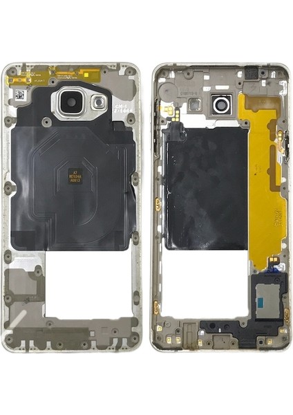 Samsung Galaxy Uyumlu A7 A710 2016 Orta Kasa 2 Sim -Gold-