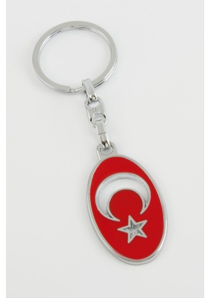 Ay Yıldız Metal Anahtarlık