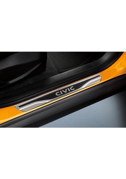 Honda Cıvıc Uyumlu 4 Parça Iç Kapı Eşiği Karbon Krom Abs modelleri