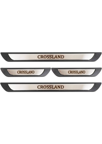 Opel Crossland Uyumlu 4 Parça Iç Kapı Eşiği Krom Abs