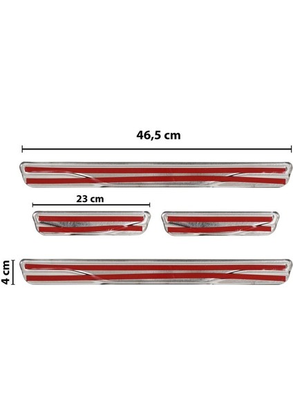 Nıssan Qashqai Uyumlu 4 Parça Iç Kapı Eşiği Karbon Krom Abs indirimleri