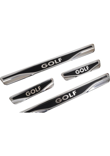 Vw Golf Uyumlu 4 Parça Iç Kapı Eşiği Karbon Krom Abs fırsatları