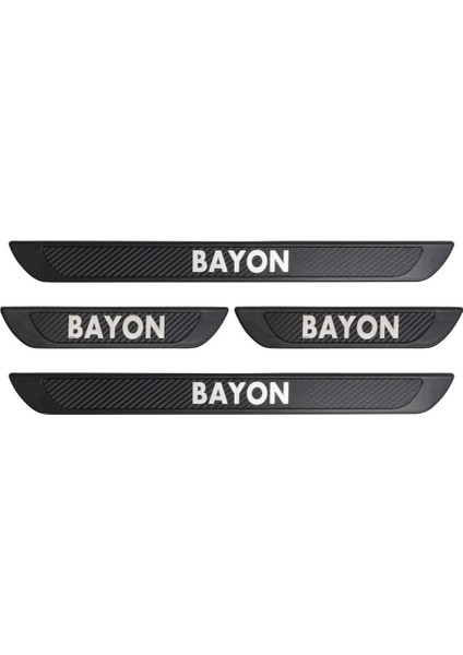 Hyundaı Bayon Uyumlu 4 Parça Iç Kapı Eşiği Karbon Abs