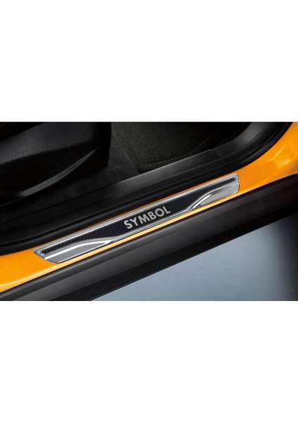 Renault Symbol Uyumlu 4 Parça Iç Kapı Eşiği Karbon Krom Abs