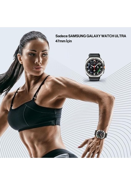 Samsung Galaxy Watch 7 Ultra 47MM Uyumlu Orijinal Pim Woven Örgü Naylon Kordon