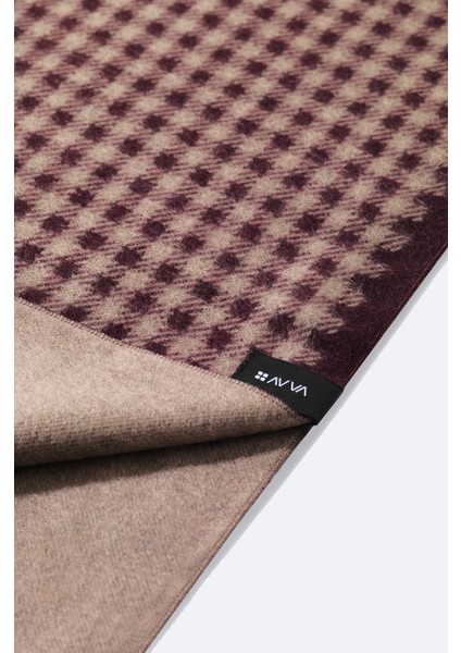 Erkek Bordo Viskon Karışımlı Püsküllü Desenli Şal A42y9407