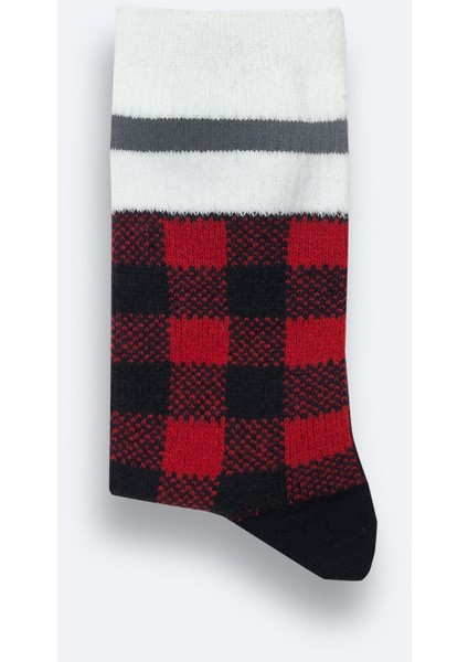 Erkek Siyah-Kırmızı Soft Touch Soket Çorap A42Y8507