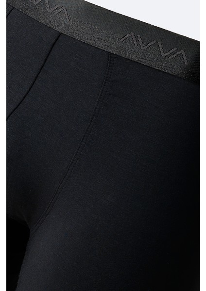 Erkek Siyah Düz Basic Soft Touch Tekli Boxer A42Y9537