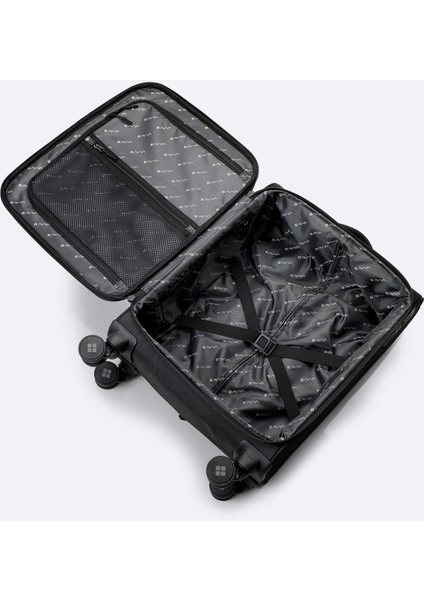 Erkek Siyah Laptop Bölmeli Kilitlenebilir Küçük Boy Bavul B008107