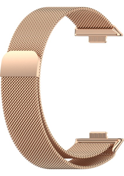 Huawei Watch Fit 3 Uyumlu Manyetik Mıknatıslı Hasır Kordon Kayış