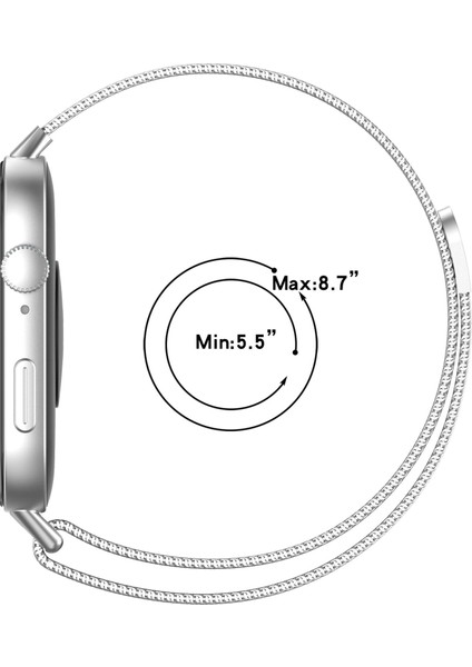 Huawei Watch Fit 3 Uyumlu Manyetik Mıknatıslı Hasır Kordon Kayış
