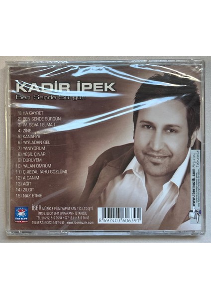 Kadir Ipek Ben Sende Sürgün CD (Jelatininde Sıfır Orjnal Dönem Baskı Cd)