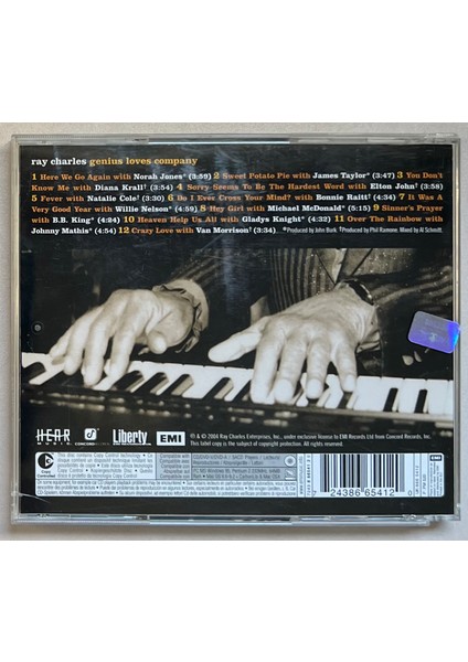 Ray Charles Genius Loves Company CD (Orjnal 2004 Dönem Baskı Cd)