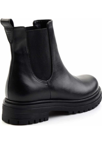 Siyah Deri Kadın Bot & Bootie K02666414003 modelleri