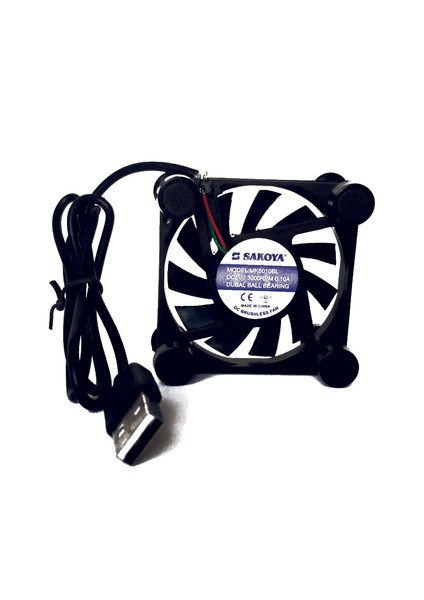 60X60X10 mm USB Sehpalı Fan Çift Bilyalı Rulman Sessiz, 5V, 0.10 A, 3000 Rpm Modem Receiver Dvr Playstation Tv Box, Telefon, Akvaryum Soğutucu, Fırçasız Soğutma Fan