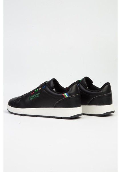 Benetton® | BNI-10060 Siyah Beyaz-Ithal Kadın Spor Ayakkabı