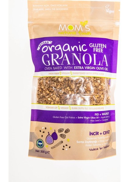 Organik Gluteniz İncir & Ceviz Granola 300 gr