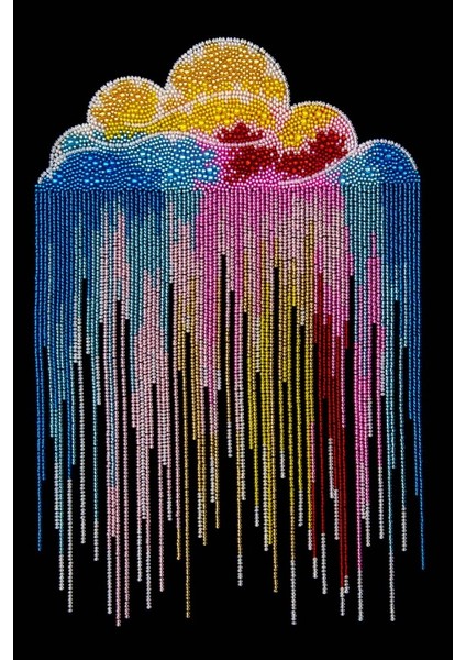Miniart Gökkuşağı Bulut Boncuk Nakış Seti