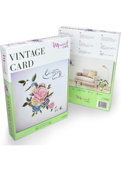 Miniart Vintage Card Boncuk Nakış Seti