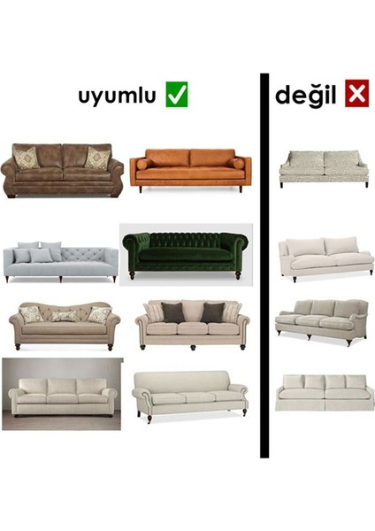 Likralı Lastikli Yarı Kaplama 3-3-1-1 Kadife Koltuk Örtüsü Çekyat Örtüsü