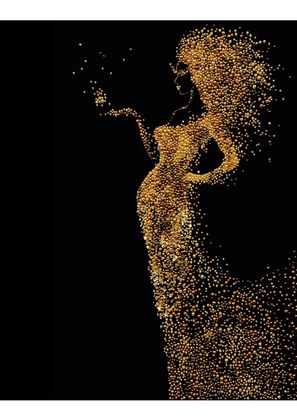 Miniart Lady In Gold Boncuk Nakış Seti