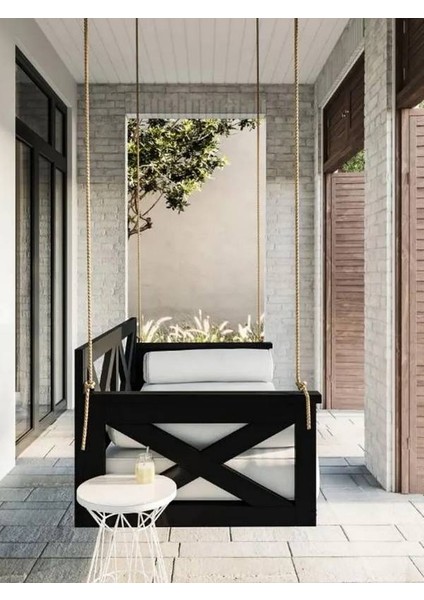 Elawoodworking Wooden Bed Swing, Tasarım Ahşap Salıncak Siyah fiyatları