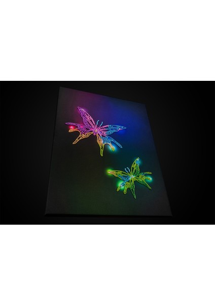 Miniart Neon Kelebekler Boncuk Nakış Seti