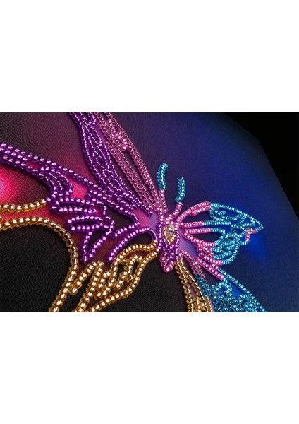 Miniart Neon Kelebekler Boncuk Nakış Seti