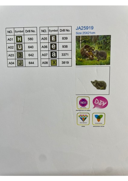 Boncuklu Taşlı Mozaik Elmas Boyama Goblen Tablo Resim Puzzle Dıamond Set 21X25 Çocuklar Için