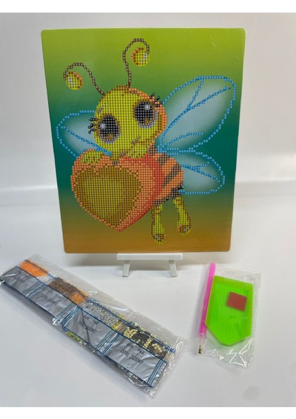 Boncuklu Taşlı Mozaik Elmas Boyama Goblen Tablo Resim Puzzle Dıamond Set 21X25 Çocuklar Için