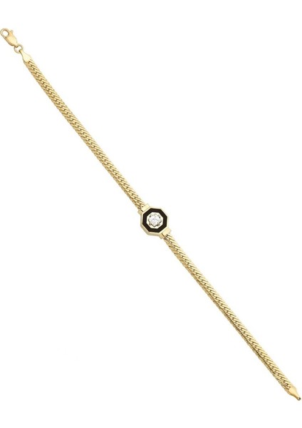 Altın Çağla Bilekliği 14 Ayar Gurmet Chain