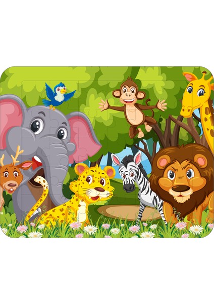 30 Parça Ahşap Eğitici Yapboz Puzzle Seti (Set 6)