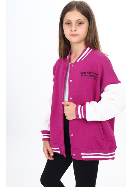 Kız Çocuk Nakışlı Kolej Hırka