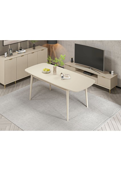 Kale Luxe Yemek Masası-Kumtası/Ayak Kumtaşı