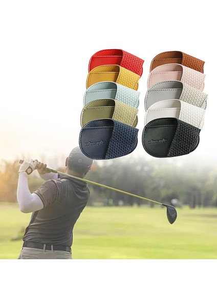 Golf Kafası Koruyucu Pu Deri Sporcu Seyahat Için Taşınabilir Kapakları Çok Renkli Büyük (Yurt Dışından) modelleri