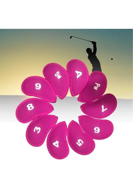 10 Parça Golf Kulübü Demir Başörtüsü Seti Koruma Görevlisi Koruyucu Koruyucu Kırmızı (Yurt Dışından) fırsatları