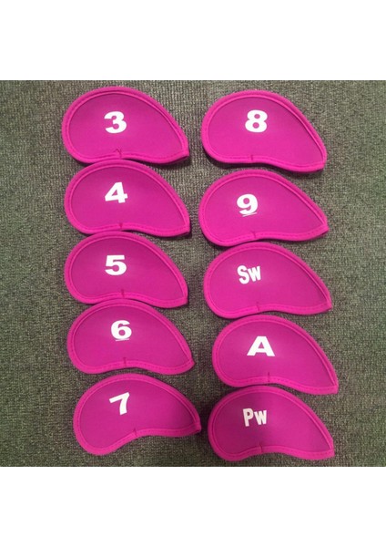 10 Parça Golf Kulübü Demir Başörtüsü Seti Koruma Görevlisi Koruyucu Koruyucu Kırmızı (Yurt Dışından) indirimleri