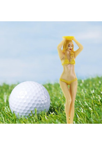 Yenilik Golf Tees Bikini Kadın Bekarlığa Veda Partisi Golfçü Golf Hediyesi Ş Sarı (Yurt Dışından)